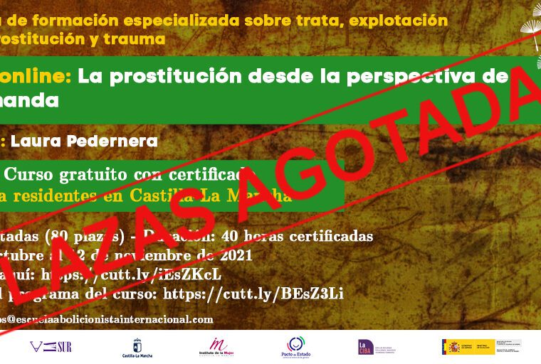 Curso online La Prostitución desde la perspectiva de la demanda. Escuela Abolicionista Internacional.