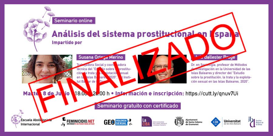 Seminario online Análisis del sistema prostitucional en España