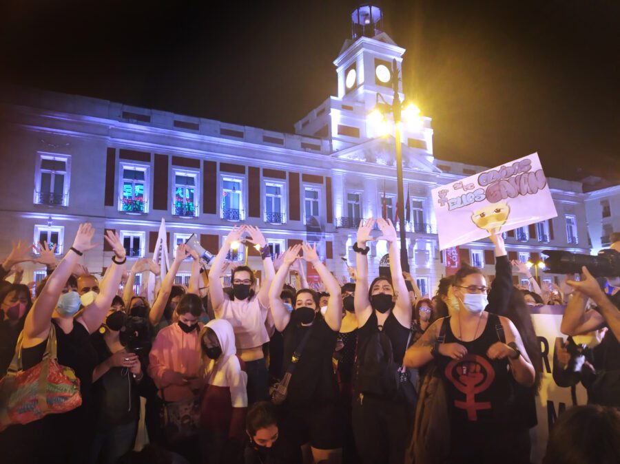 Concentración en la Puerta del Sol de Madrid contra la violencia machista. 11 de junio de 2021.
