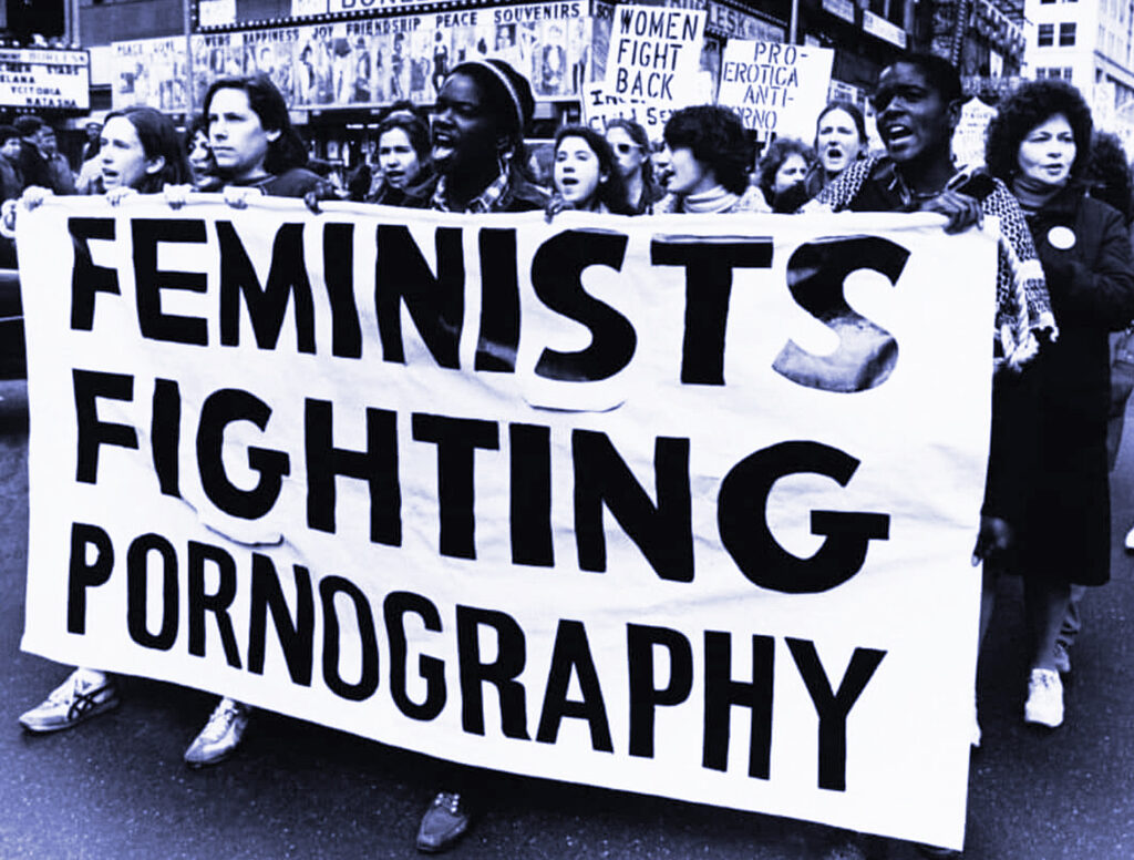 Feministas de la Segunda Ola, en lucha contra la pornografía.