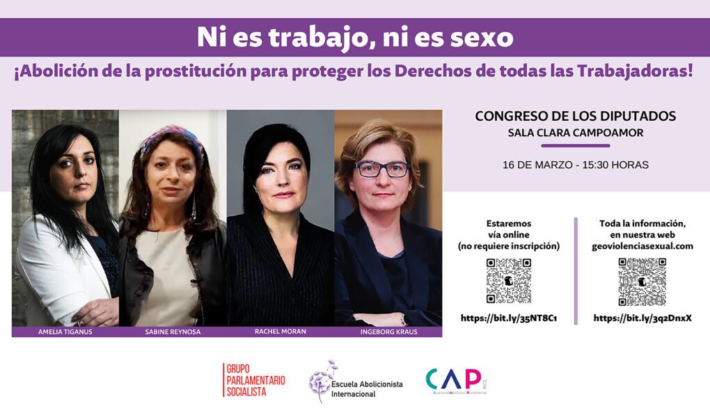 Jornada "Ni es trabajo, ni es sexo" en el Congreso.