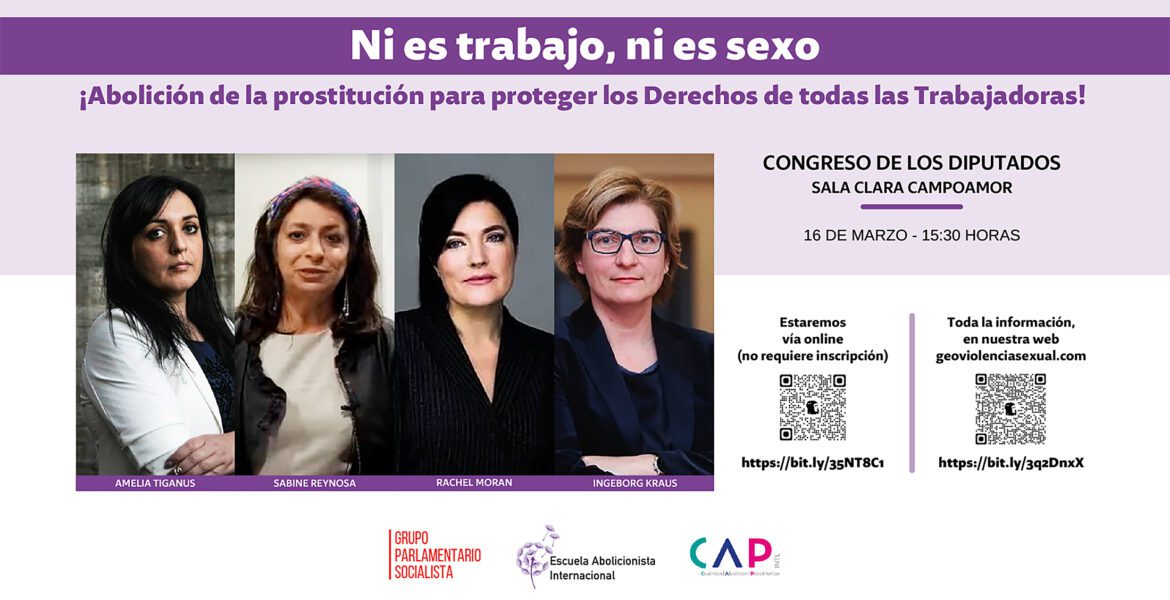 Jornada "Ni es trabajo, ni es sexo" en el Congreso.