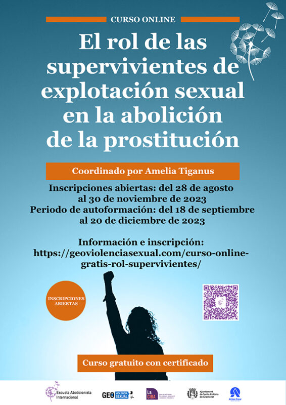 Curso online El rol de las supervivientes de explotación sexual en la abolición de la prostitución. Edición de 2023