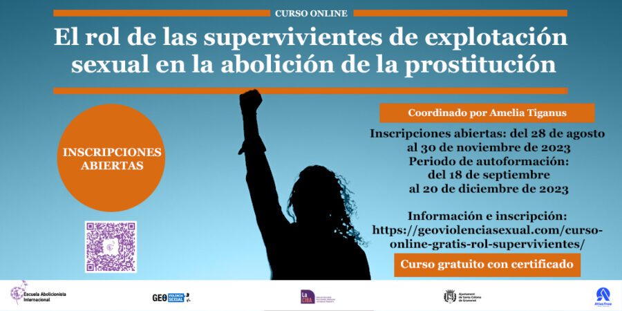 Curso online El rol de las supervivientes de explotación sexual en la abolición de la prostitución. Edición de 2023
