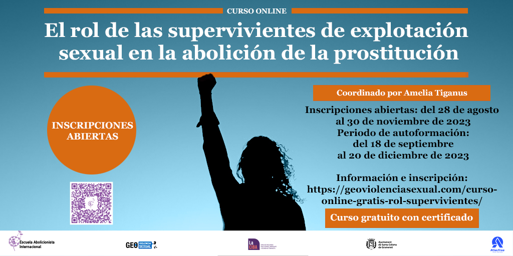Curso online El rol de las supervivientes de explotación sexual en la abolición de la prostitución. Edición de 2023
