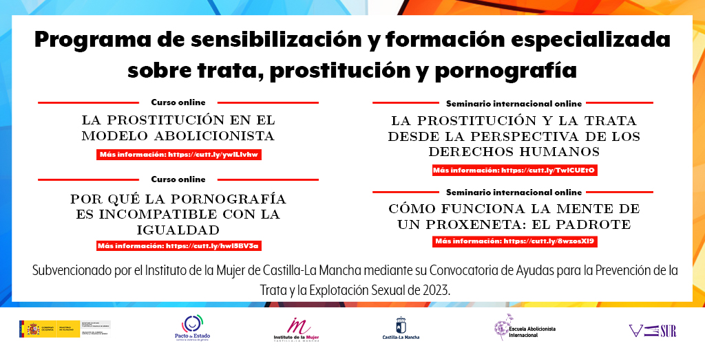 Programa de sensibilización y formación especializada sobre trata, prostitución y pornografía