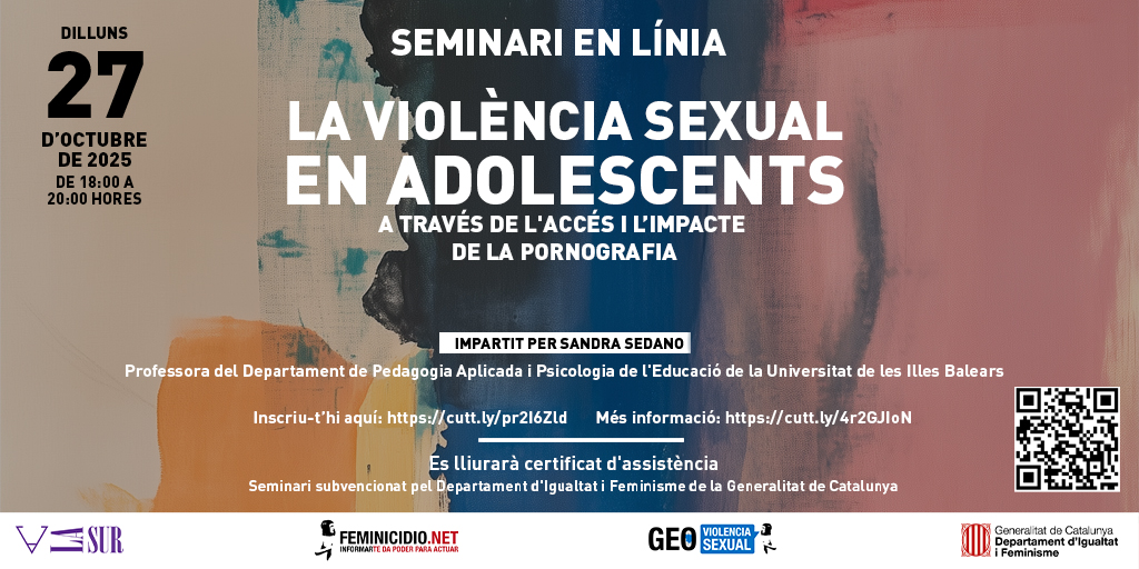 Seminario web la violencia sexual en adolescentes