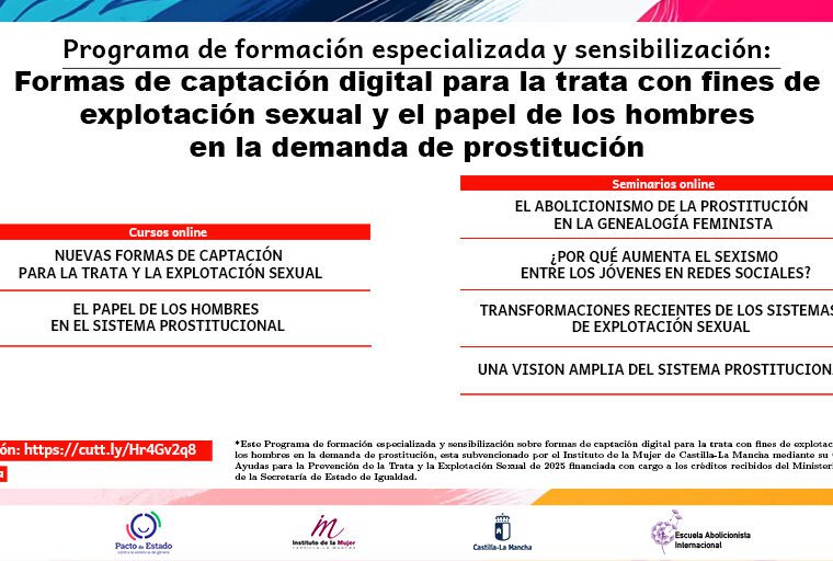 Programa de formación especializada y sensibilización subvencionado por el Instituto de la Mujer de Castilla-La Mancha