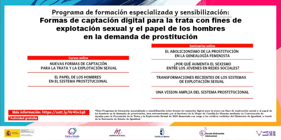 Programa de formación especializada y sensibilización subvencionado por el Instituto de la Mujer de Castilla-La Mancha