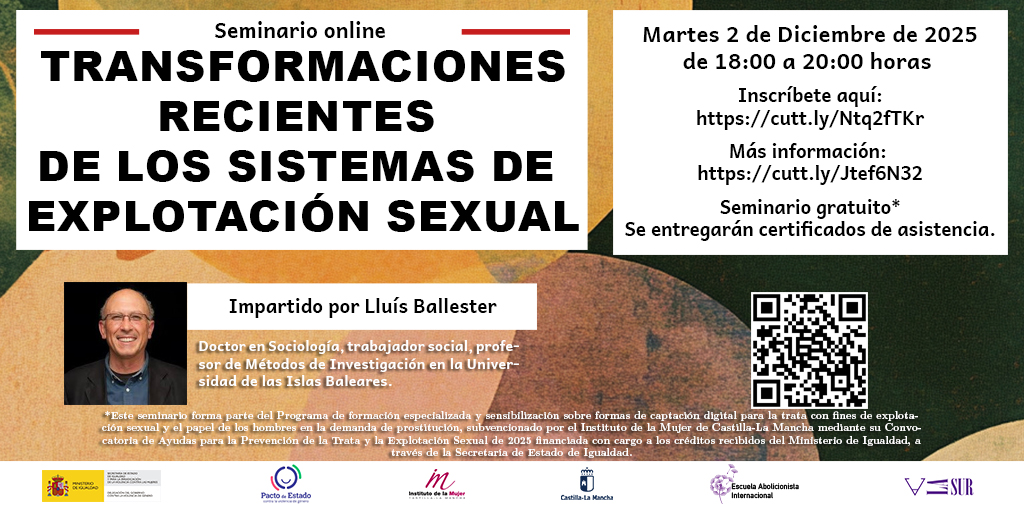 Seminario online Transformaciones recientes de los sistemas de explotación sexual por Lluis Ballester