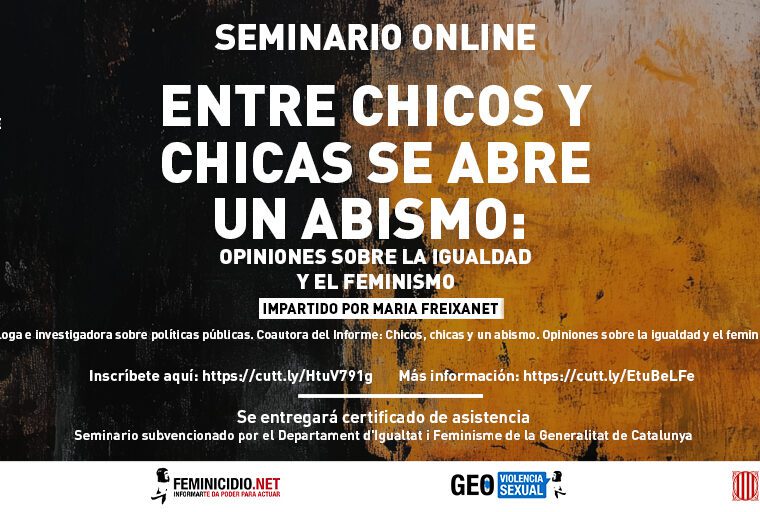 Seminario online Entre chicos y chicas se abre un abismo. Por María Frexanet