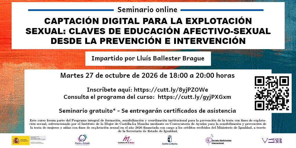 Seminario Captación digital para la explotación sexual: Claves de educación afectivo-sexual desde la prevención e intervención.