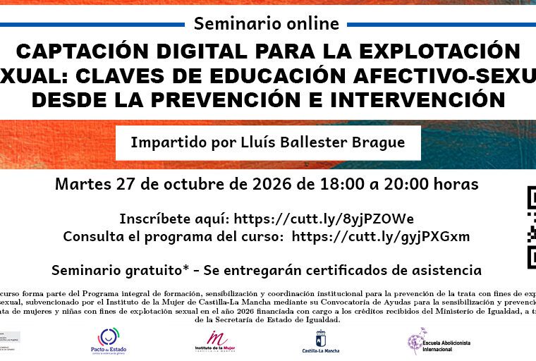Seminario Captación digital para la explotación sexual: Claves de educación afectivo-sexual desde la prevención e intervención.
