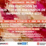 Seminario presentación del informe Feminicidios y otros asesinatos de mujeres. Informe España 2025