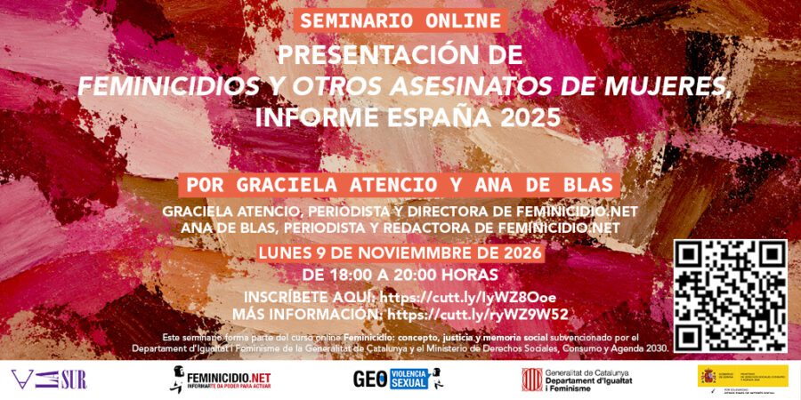 Seminario presentación del informe Feminicidios y otros asesinatos de mujeres. Informe España 2025