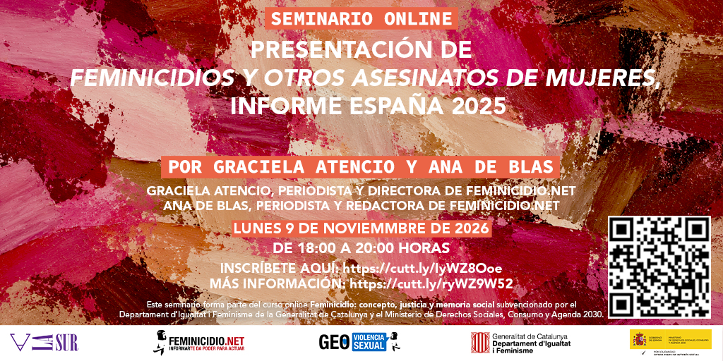 Seminario presentación del informe Feminicidios y otros asesinatos de mujeres. Informe España 2025